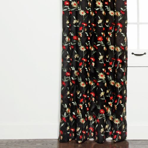 Wisteria Grommet Curtain Panel Onyx 54 x 84 Thumbnail Image