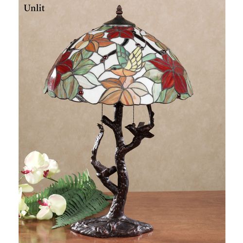 Tropical Passion Stained Glass Lamp with CFL Bulbs Multi Warm Each with CFL Bulb Thumbnail Image