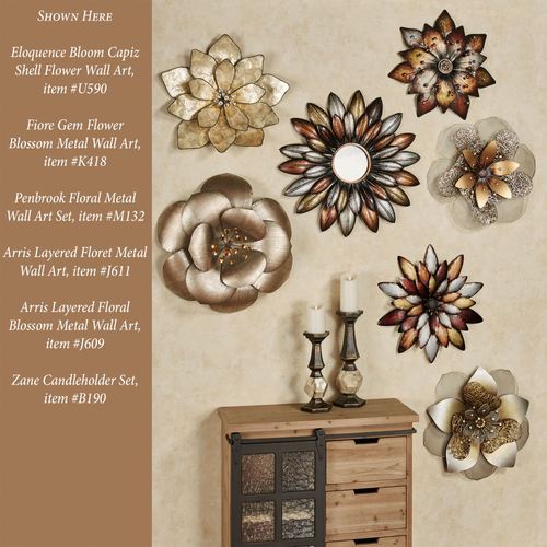 Arris Layered Floret Metal Wall Art