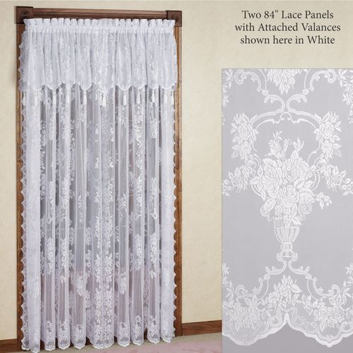 Carly Lace Curtain Panel with Valance Thumbnail Image