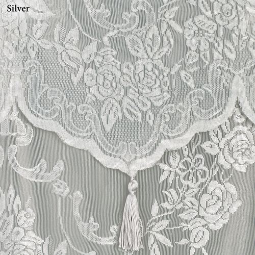 Carly Lace Curtain Panel with Valance Thumbnail Image