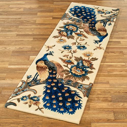 Majestic Peacock Rectangle Rug Vanilla Thumbnail Image