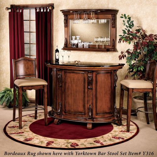 Bordeaux Border Round Rug Thumbnail Image