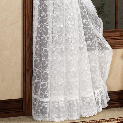Bridal Lace Ruffled Curtain Pair Thumbnail Image