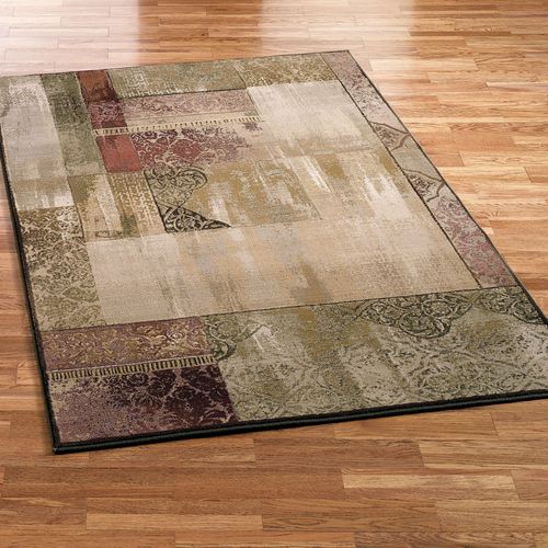 Ornate Block Round Rug Thumbnail Image