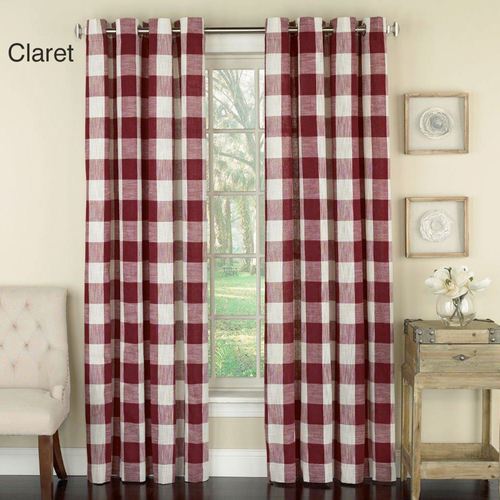 Checkerboard Grommet Curtain Panel Thumbnail Image
