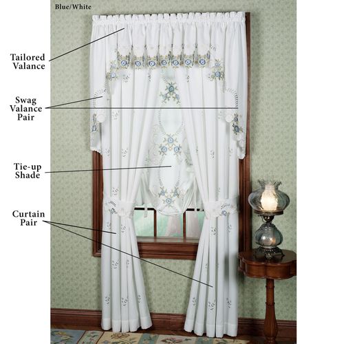 Bella Rose Tailored Curtain Pair Thumbnail Image