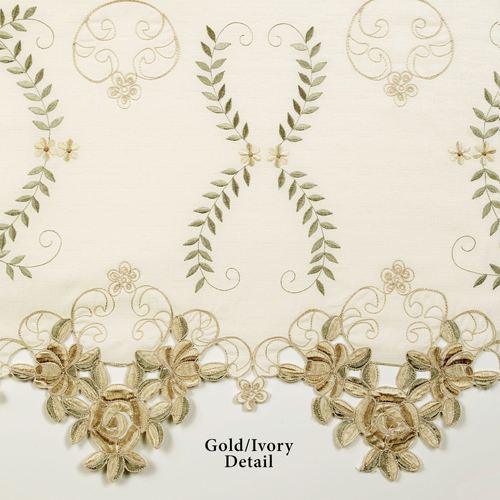 Bella Rose Tailored Curtain Pair Thumbnail Image