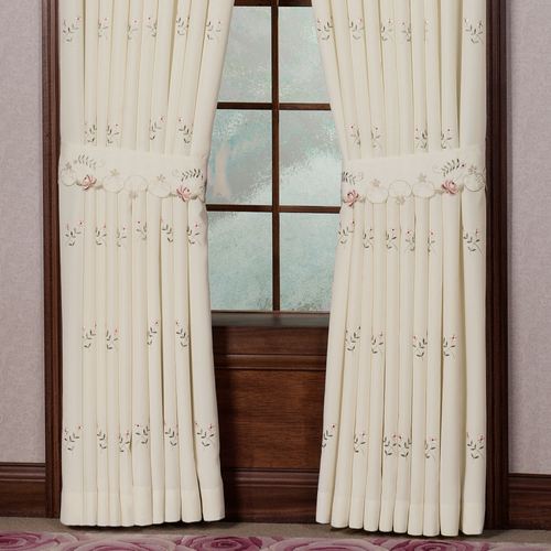 Bella Rose Tailored Curtain Pair Thumbnail Image