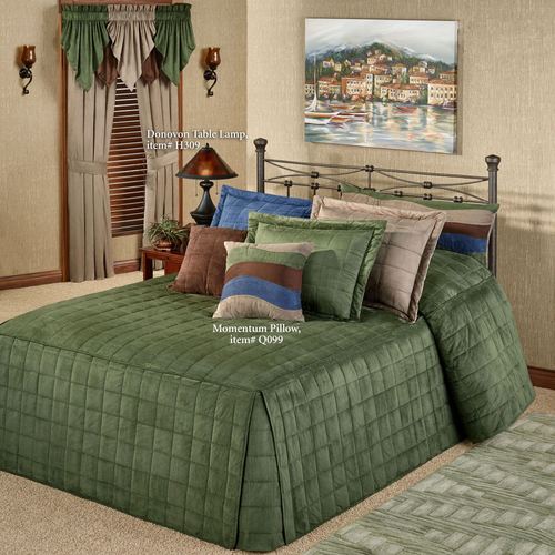 Camden Grande Fitted Bedspread Deep Sage Thumbnail Image