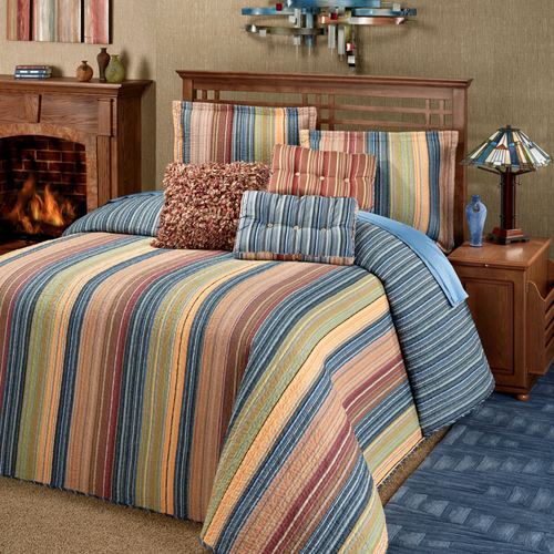 Katelin Oversized Bedspread Blue Thumbnail Image