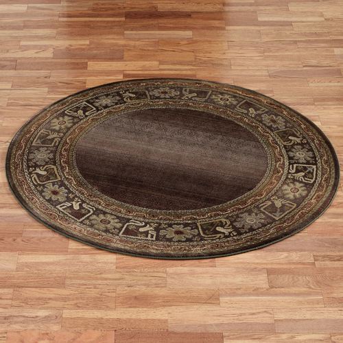 Generations Border Round Area Rugs