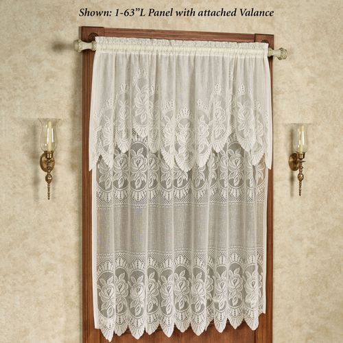 Adelina Lace Curtain Panel with Valance Thumbnail Image