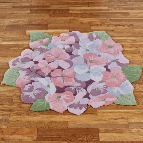 Floral Dance Hydrangea Flower Shaped Rugs