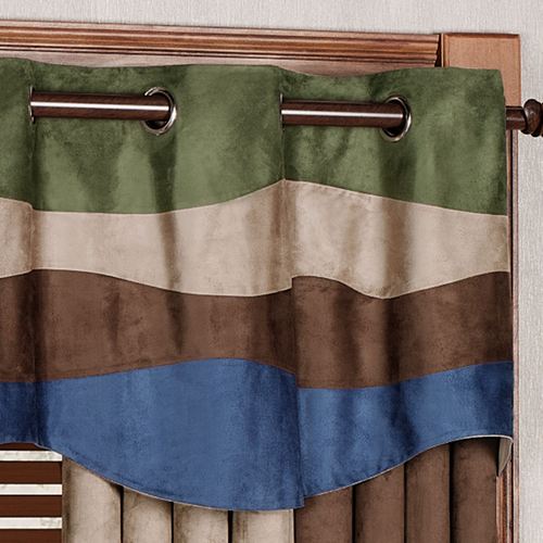 Momentum Wide Grommet Valance Indigo/Sand 78 x 20 Thumbnail Image