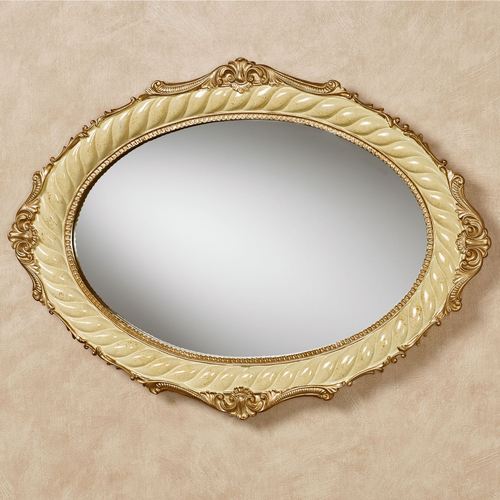Genevia Oval Wall Mirror Pearl Thumbnail Image