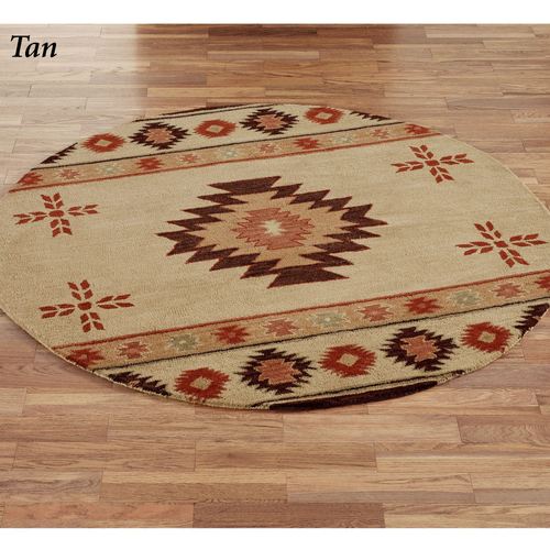 Southwest Diamond Round Rug Thumbnail Image