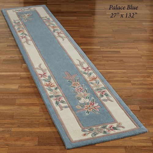 Elegant Corner Floral II Wool Rug Runners
