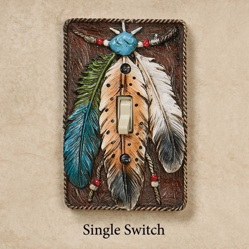 Feathers Single Switch Brown Thumbnail Image