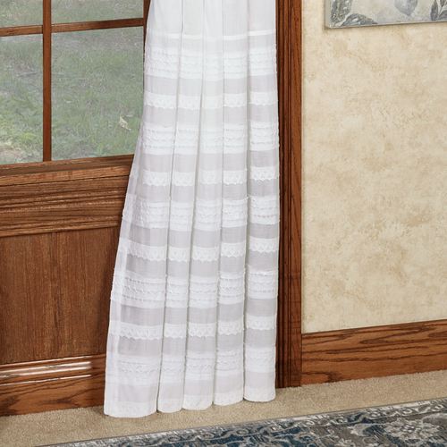 Jasmine Voile Tab Top Curtain Panel Off White Thumbnail Image