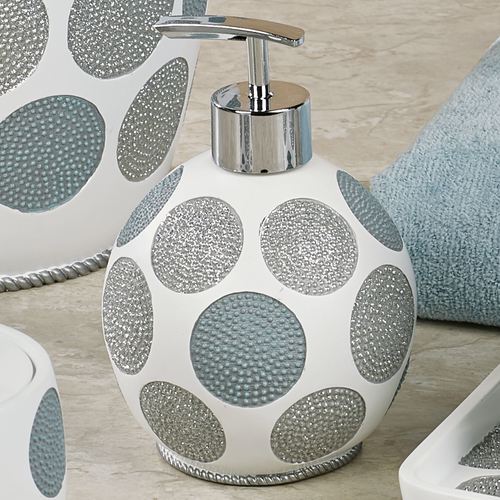 Dotted Circles Lotion Soap Dispenser Off White Thumbnail Image