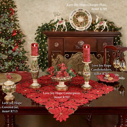 Love Joy Hope Decorative Charger with Stand Ivory Thumbnail Image