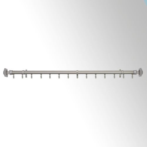 Conway Decorative Curtain Rod Set Silver Thumbnail Image
