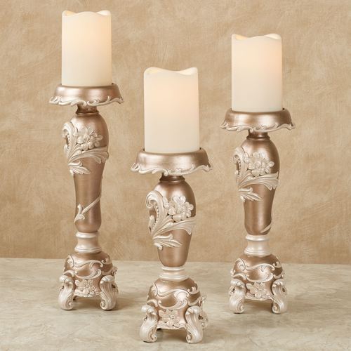 Alynna Candleholders Mocha Set of Three Thumbnail Image