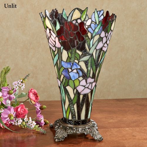 Zuri Stained Glass Uplight Accent Lamp Multi Pastel Each with CFL Bulb Thumbnail Image