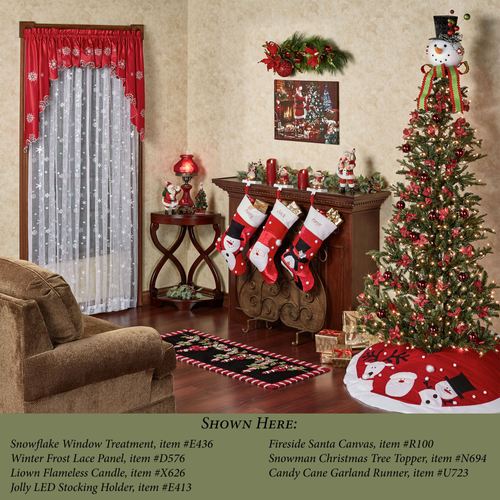 Candy Cane Garland Rug Runner Black 22 x 54 Thumbnail Image