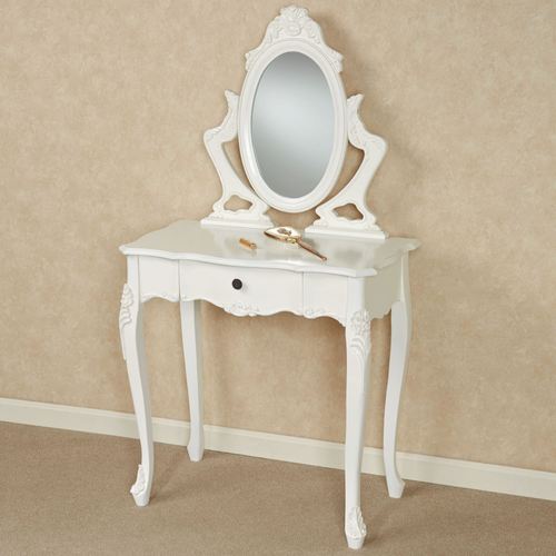 Jeannette Vanity Table Antique White Thumbnail Image