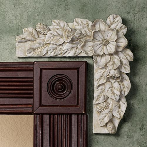Magnolia Wall Ornament Pair Ivory Pair Thumbnail Image
