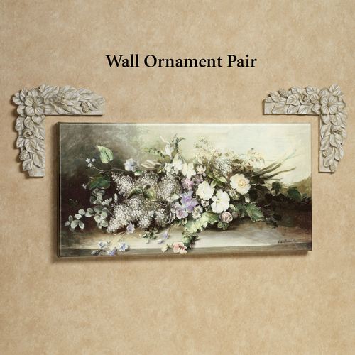 Magnolia Corner Wall Ornament Pair Ivory Pair Thumbnail Image