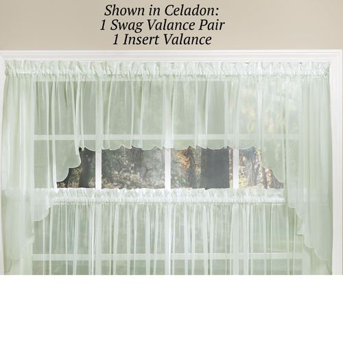 Emelia Sheer Swag Valance Pair 60 x 38 Thumbnail Image
