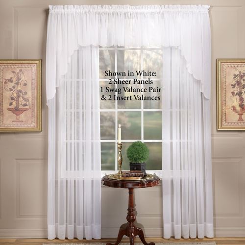 Emelia Sheer Swag Valance Pair 60 x 38 Thumbnail Image