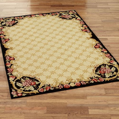 Wine and Roses Rectangle Rug Thumbnail Image