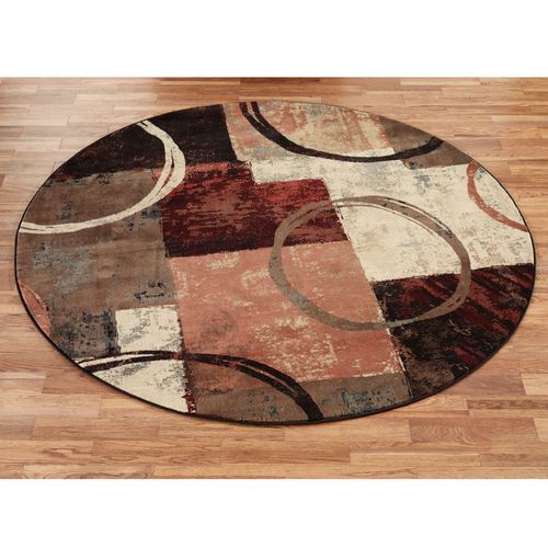 Arcade Round Rug Brown 7'8