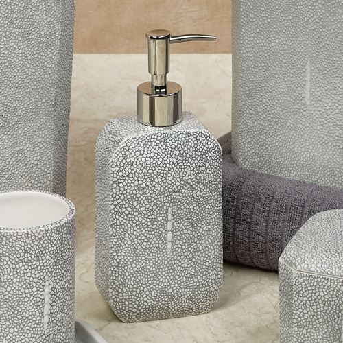 Shagreen Gray Porcelain Bath Accessories