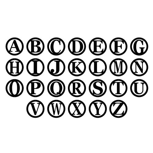 Overture Monogram Wreath Hanger Silver/Black Thumbnail Image