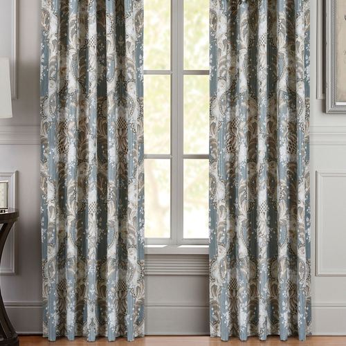 Crystal Palace Wide Tailored Curtain Pair French Blue 100 x 84 Thumbnail Image
