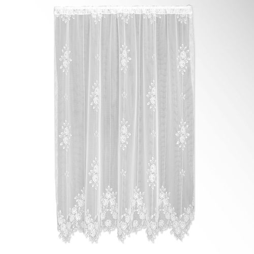 Graceful Rose Lace Curtain Panel Thumbnail Image