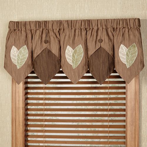 Urban Leaves Layered Valance Multi Warm 72 x 20 Thumbnail Image