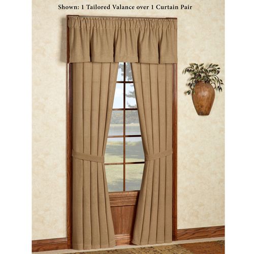 Burlap Tailored Curtain Pair Natural 80 x 84 Thumbnail Image