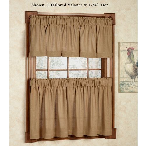 Burlap Tailored Tier Pair Natural Thumbnail Image