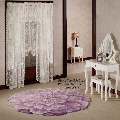 Delia Bloom Round Rug Lavender Thumbnail Image