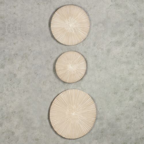 Sphere Wall Plaque Set Cream Set of Three Thumbnail Image