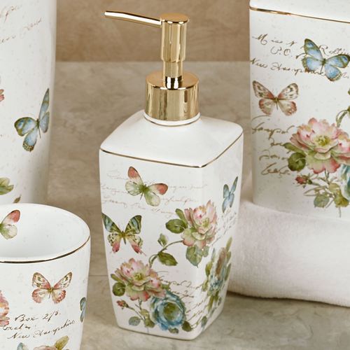 Butterfly Garden Lotion Soap Dispenser Ivory Thumbnail Image