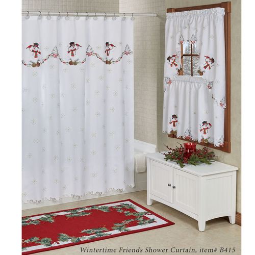 Holly Border Christmas Rug Red Thumbnail Image