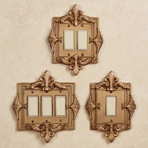 Fleurance Single Switch Aged Gold Thumbnail Image