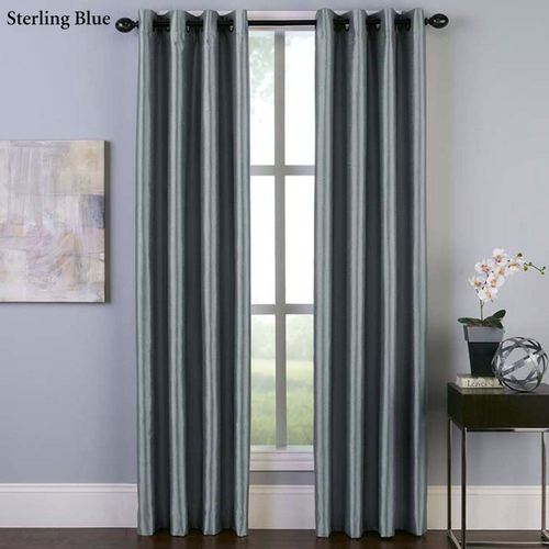 Henley Faux Linen Room Darkening 76 x 84 in. Grommet Curtain Panel Pair